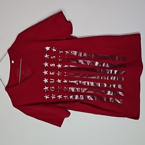 Guess large red short sleeve shirt - Picture 1 of 5
